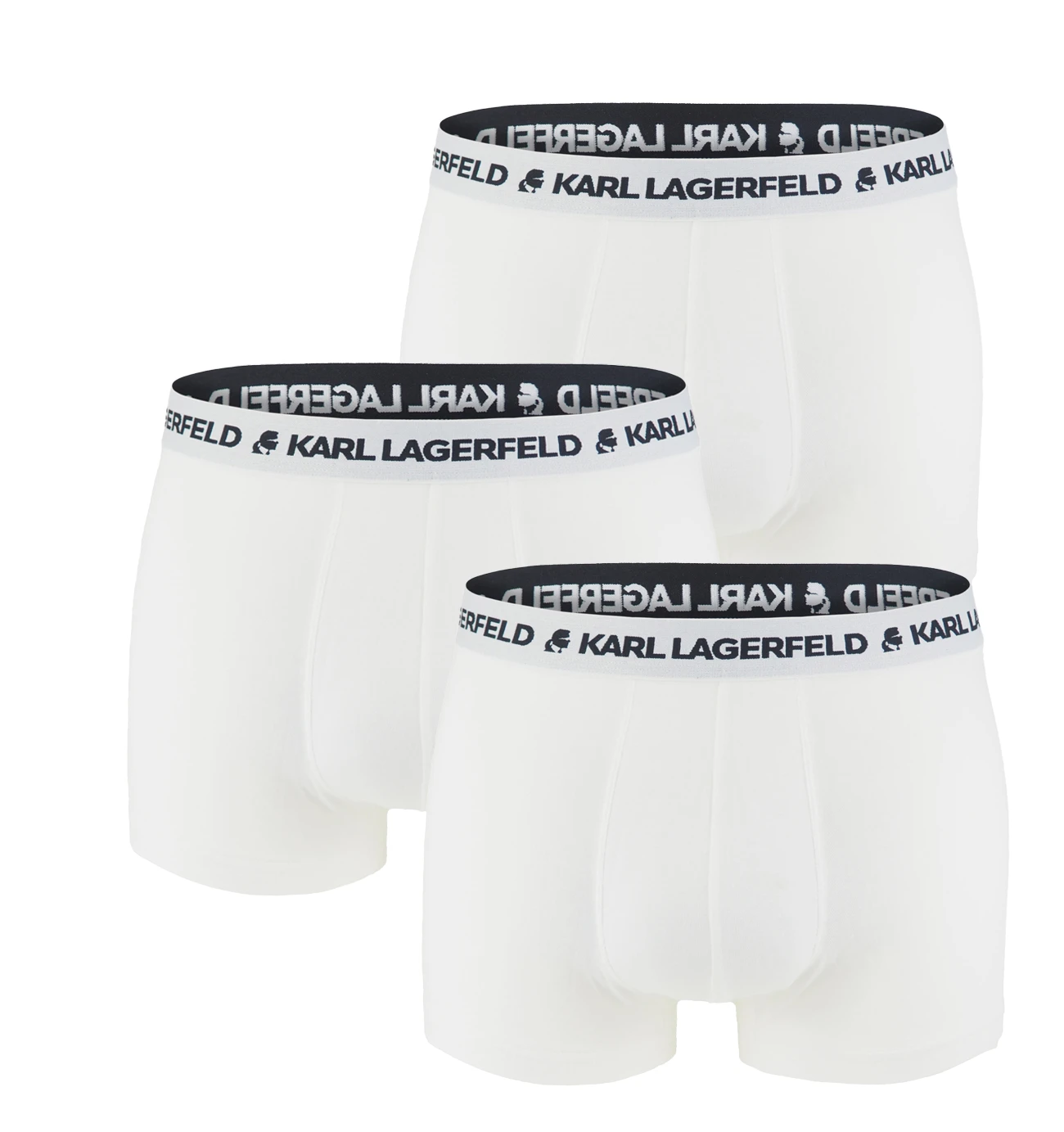 KARL LAGERFELD - boxerky 3PACK organic cotton KARL LAGERFELD logo white color