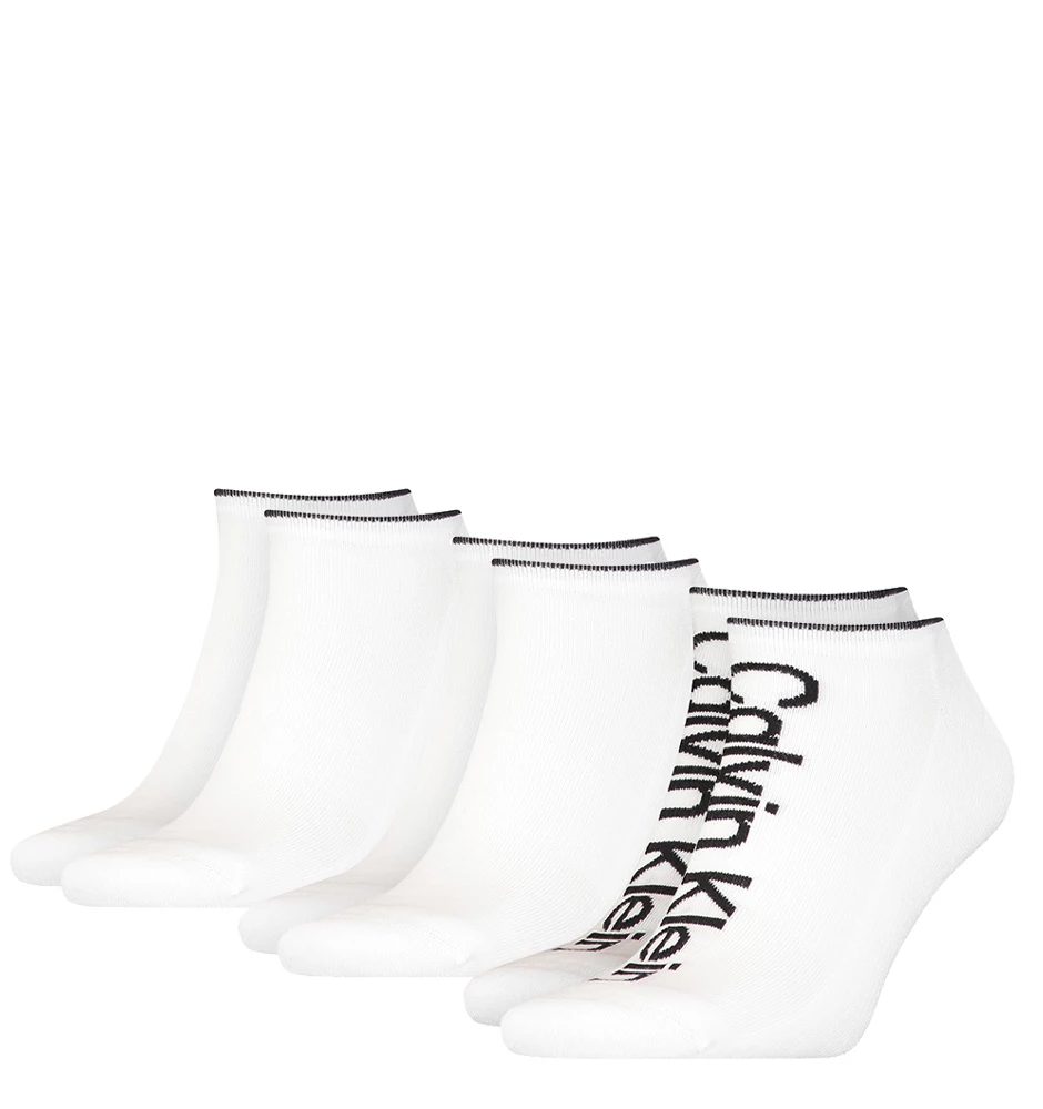 CALVIN KLEIN - 3PACK CK athleisure biele členkové ponožky