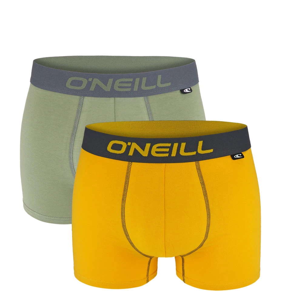O'NEILL - 2PACK army green & gold boxerky z organickej bavlny