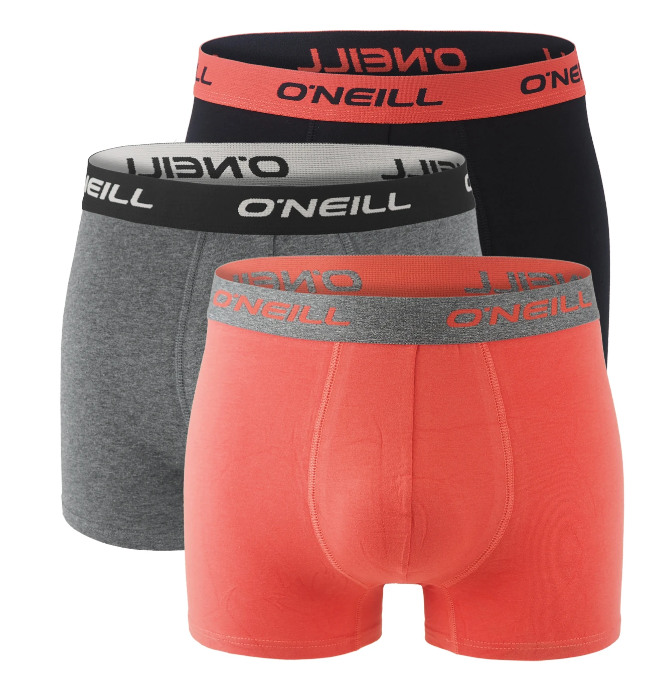 O'NEILL - boxerky 3PACK coral dark gray & black combo - limitovana edicia