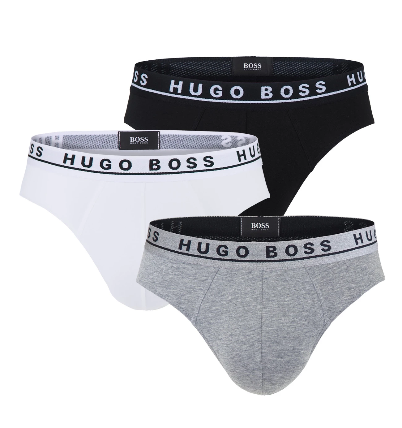 BOSS - 3PACK slipy black, white, gray (HUGO BOSS)