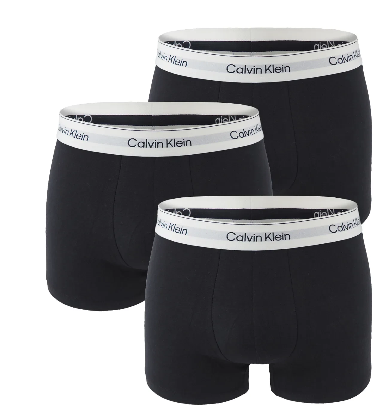 Calvin Klein - boxerky 3PACK Icon cotton stretch classic fit black accent (predĺžené)