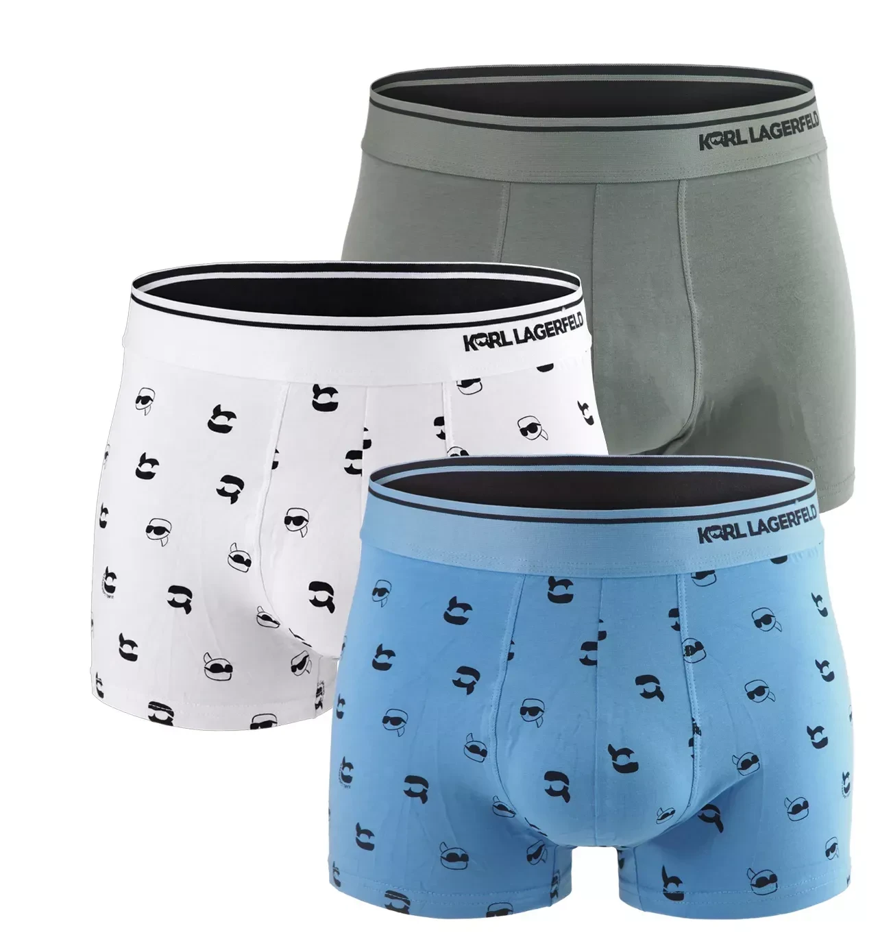 KARL LAGERFELD - pánske boxerky 3PACK Ikon mini KARL organic cotton sedona tones