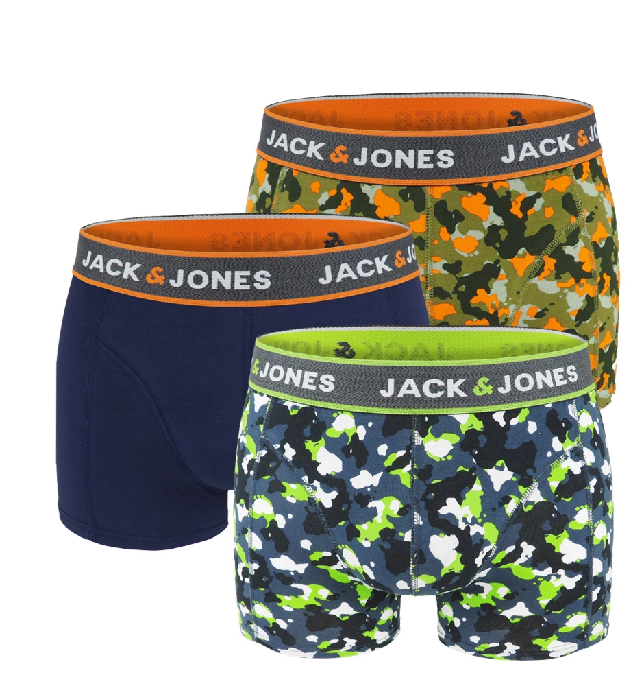 JACK & JONES - 3PACK Jacfred camo boxerky z organickej bavlny