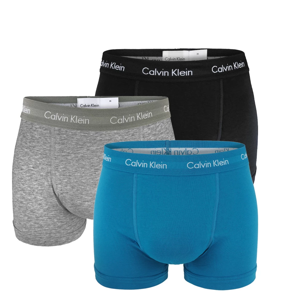 CALVIN KLEIN - boxerky 3PACK cotton stretch classic gray element - limitovaná edícia