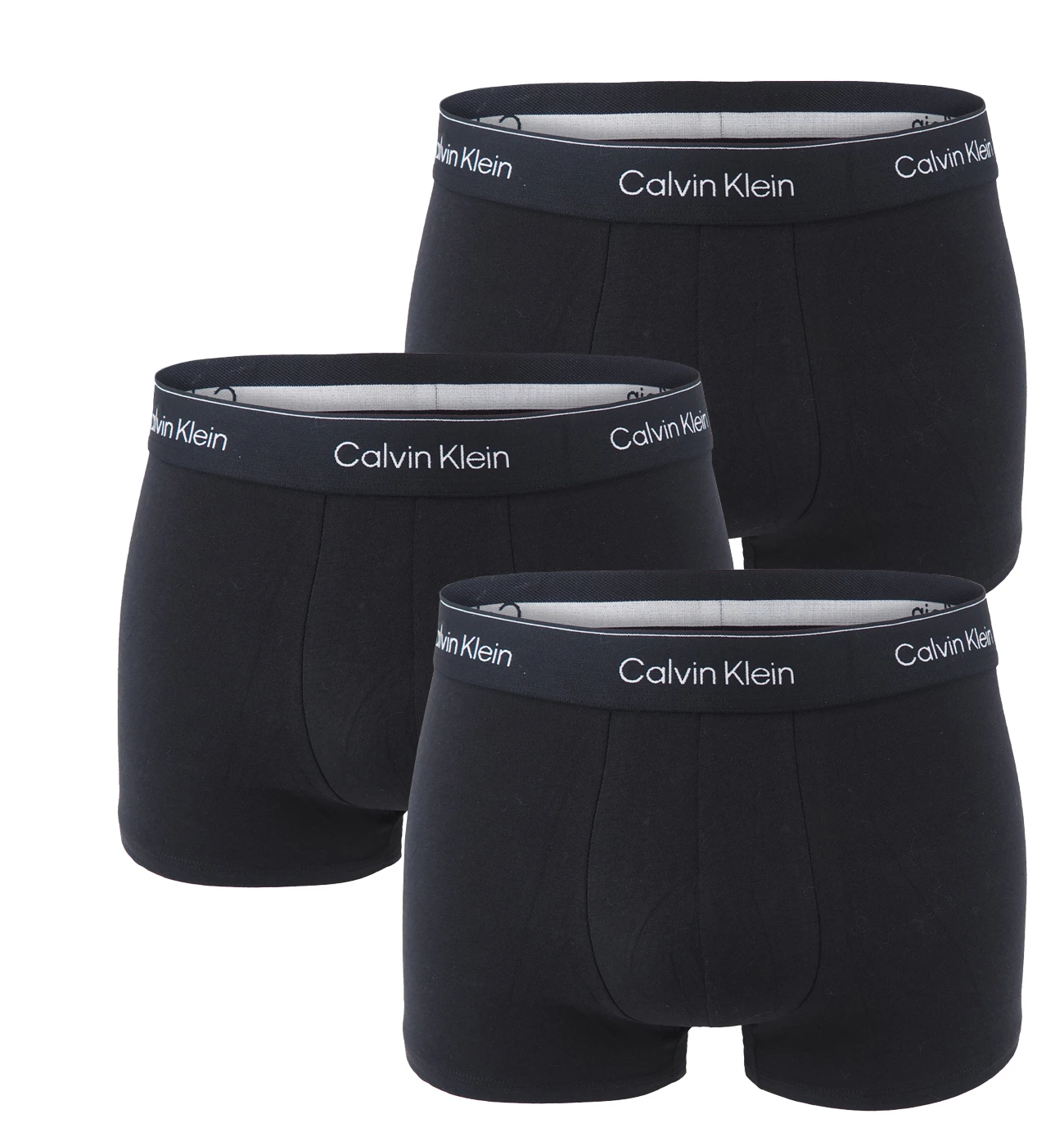 Calvin Klein - pánske boxerky 3PACK Icon cotton stretch solid black