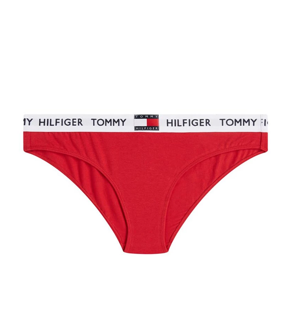 TOMMY HILFIGER - logo červené nohavičky z organickej bavlny