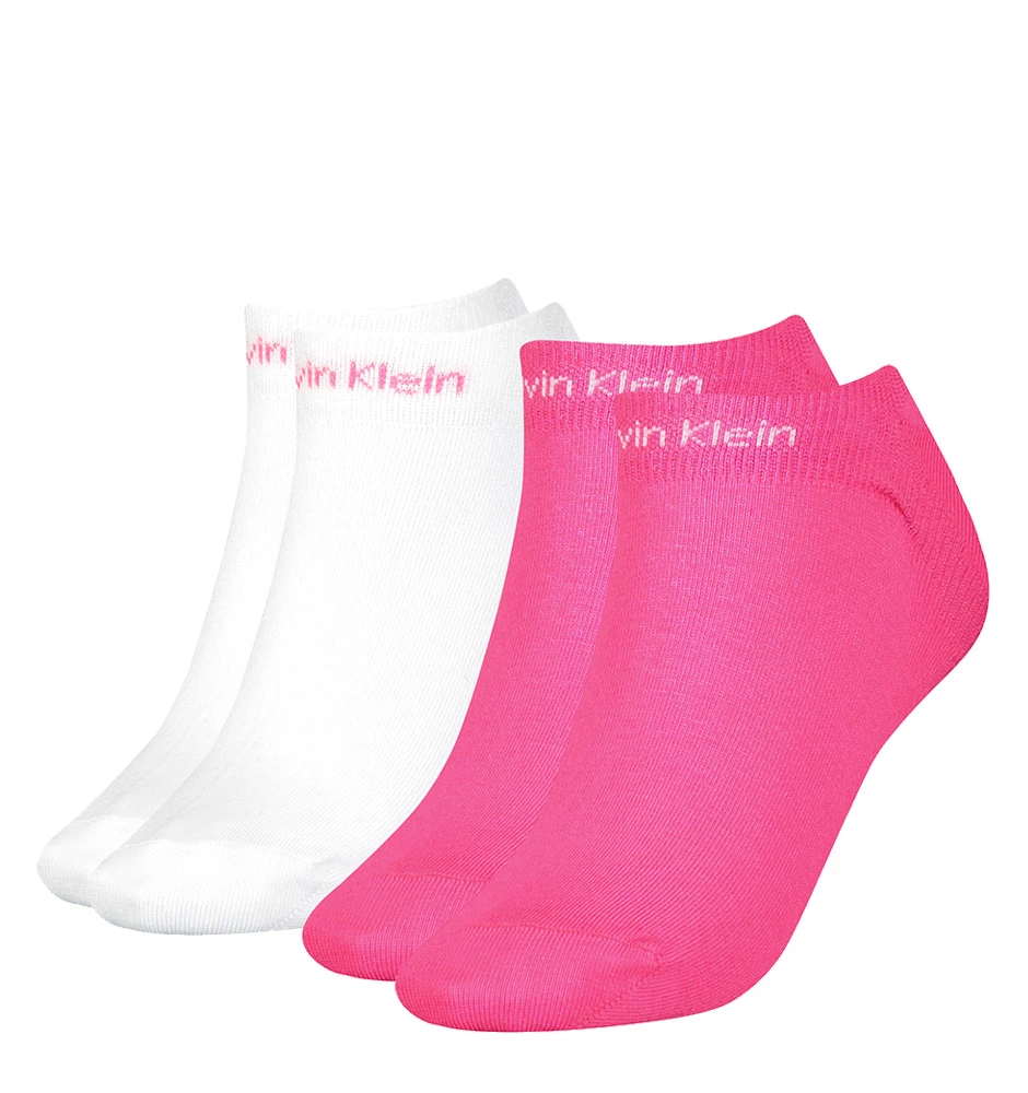 CALVIN KLEIN - 2PACK gripper leanne pink členkové ponožky