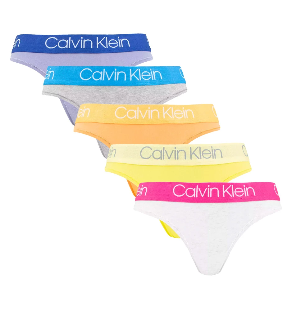 CALVIN KLEIN - tangá 5PACK cotton stretch comfort multicolor - limitovaná edícia