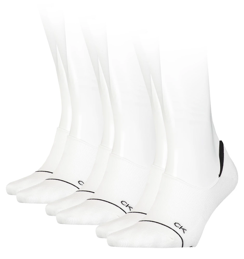 CALVIN KLEIN - 3PACK athleisure ruby white neviditeľné ponožky