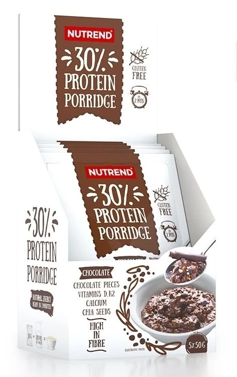 30% Protein Porridge - Nutrend 5 x 50 g Raspberry