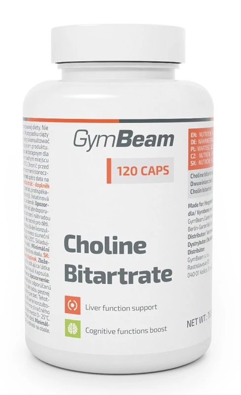 Choline Bitartrate - GymBeam 120 kaps.