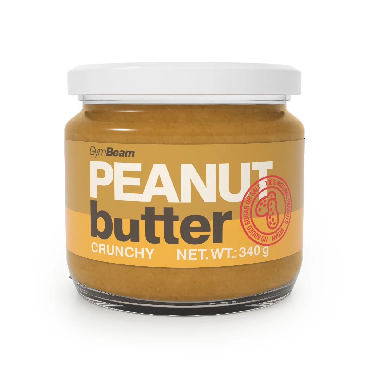 Peanut Butter - GymBeam 340 g Caramel+White Chocolate