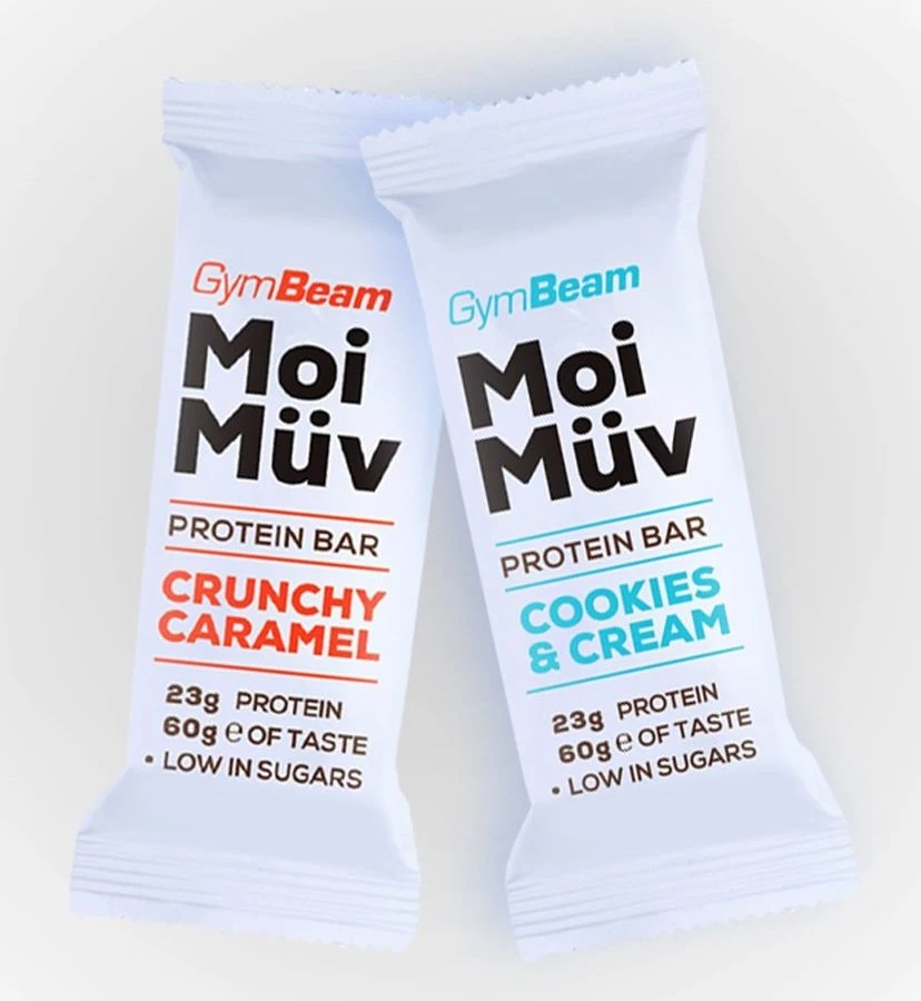 Tyčinka: MoiMuv - GymBeam 60 g Cookies+Cream