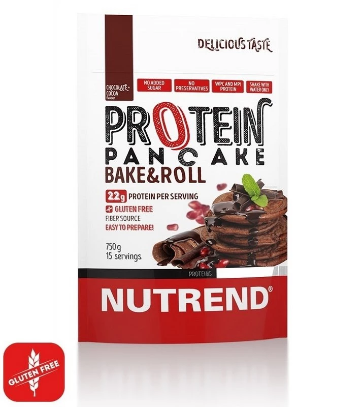 Protein Pancake Bake & Roll - Nutrend 750 g Čokoláda+Kakao