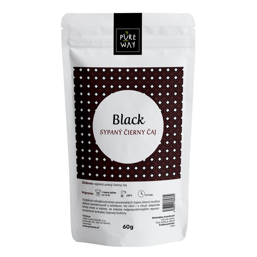 Pure Way BLACK sypaný čierny čaj, 60 g