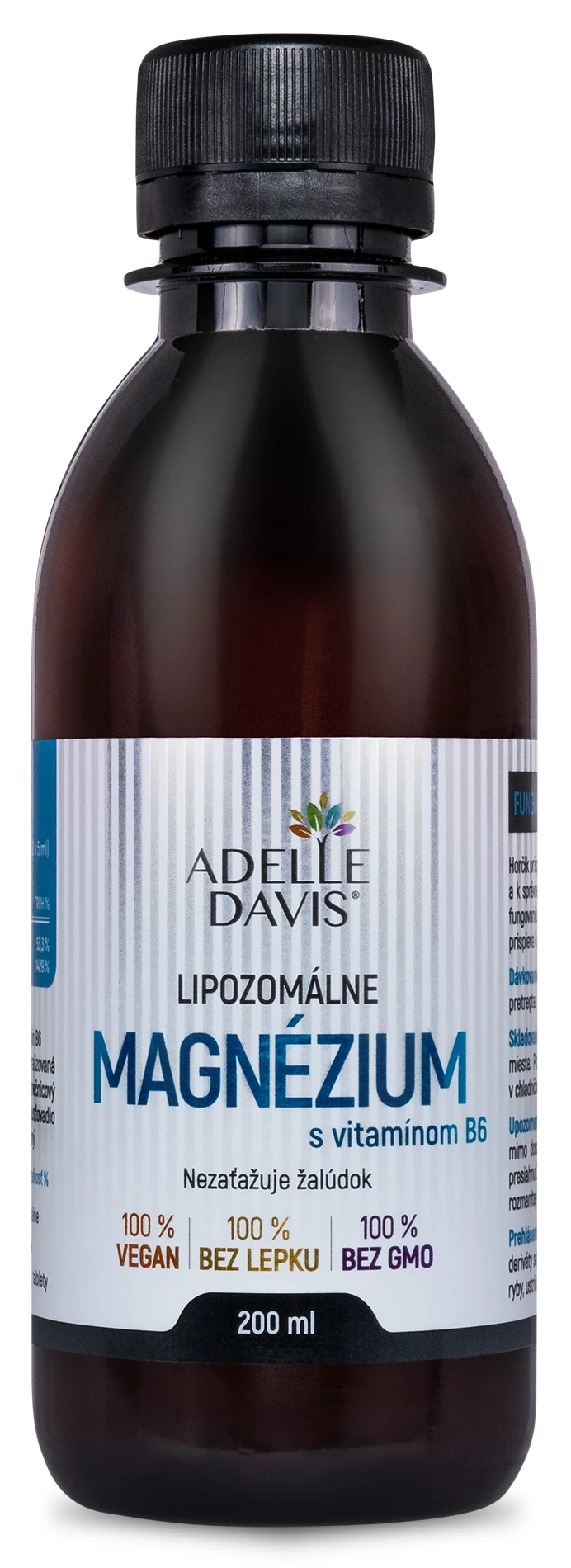Adelle Davis - Lipozomálne magnézium s vitamínom B6, 200 ml