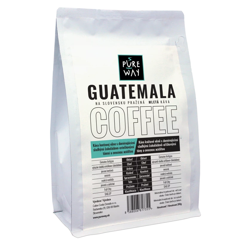 Pure Way Guatemala odrodová káva mletá 200g