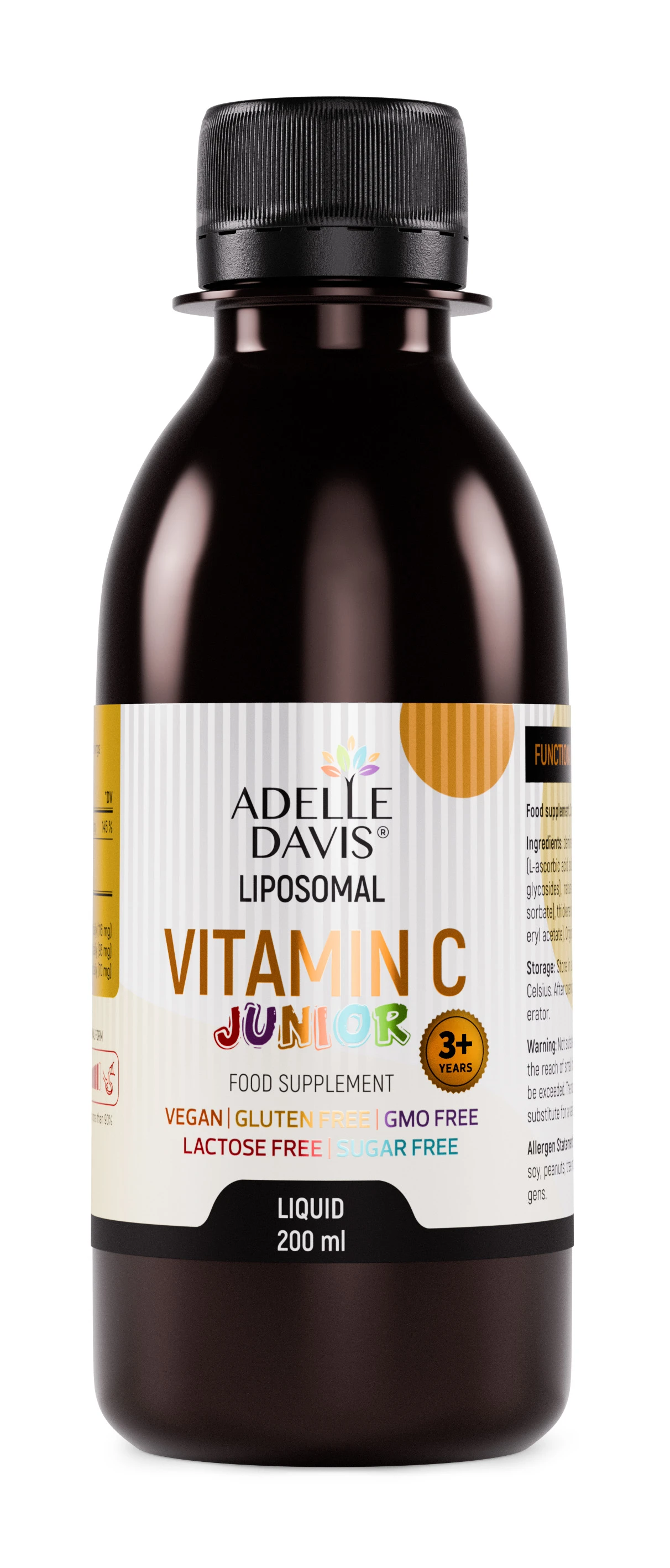 Adelle Davis tekutý lipozomálny vitamín C JUNIOR, pre deti od 3 rokov, 33 dávok