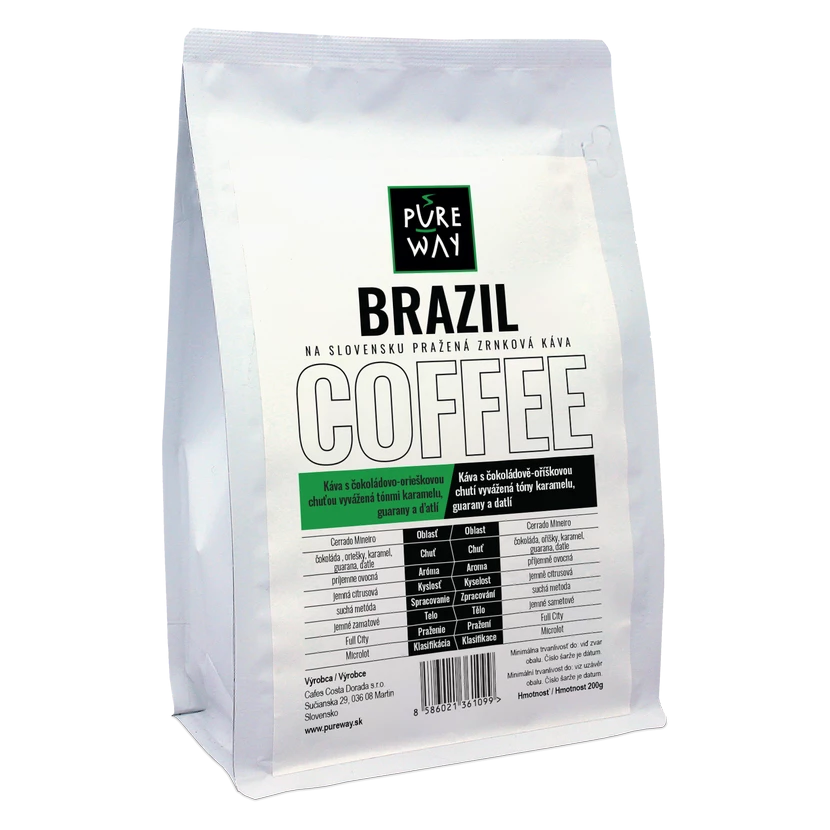 Brazil odrodová káva mletá 200g Pure Way