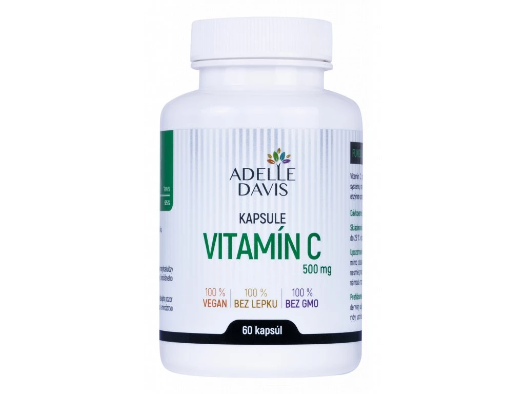 Adelle Davis - Vitamín C, 500 mg, 60 kapsúl