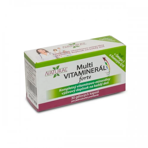 NATURAL Multi Vitaminerál forte, 30 gélových kapsúl - komplexný multivitamín
