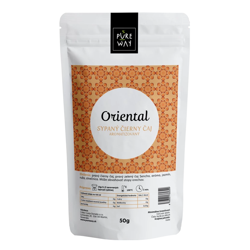 Pure Way ORIENTAL sypaný čierny čaj aromatizovaný, 50 g