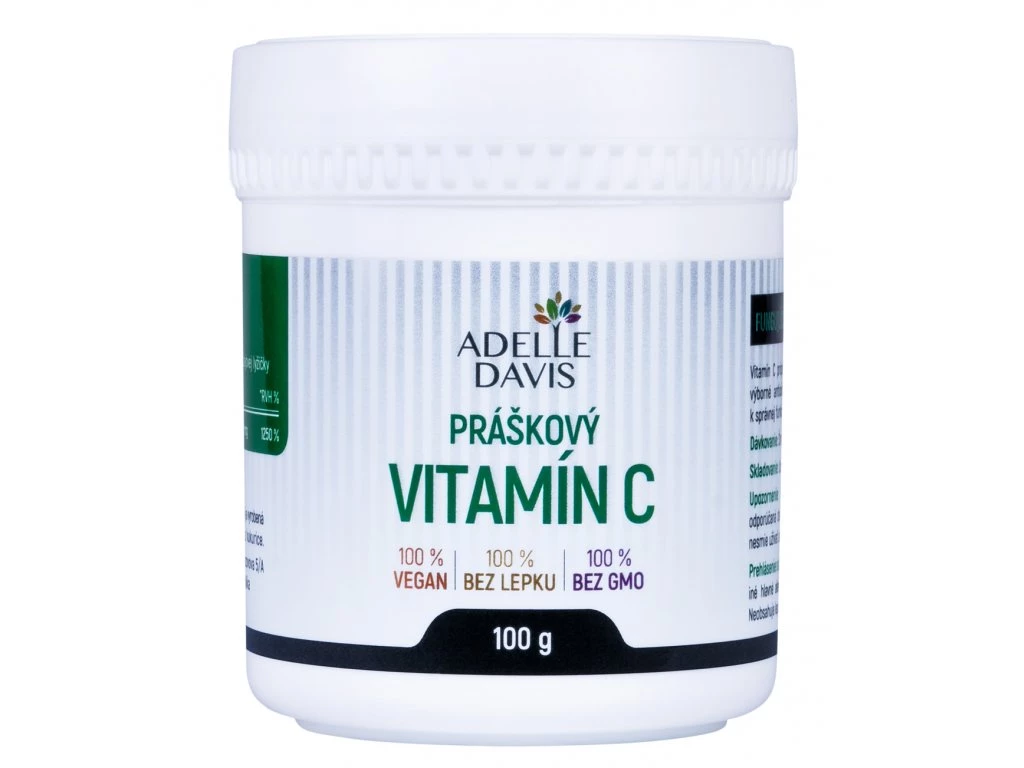 Adelle Davis - Vitamín C, práškový, 100g - farmaceutická kvalita