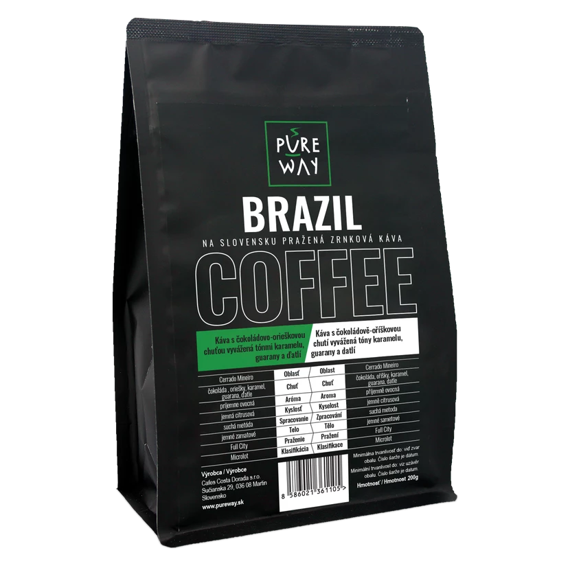 Brazil odrodová káva zrnková 200g Pure Way