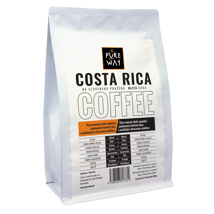 Pure Way Costa Rica odrodová káva mletá 200g