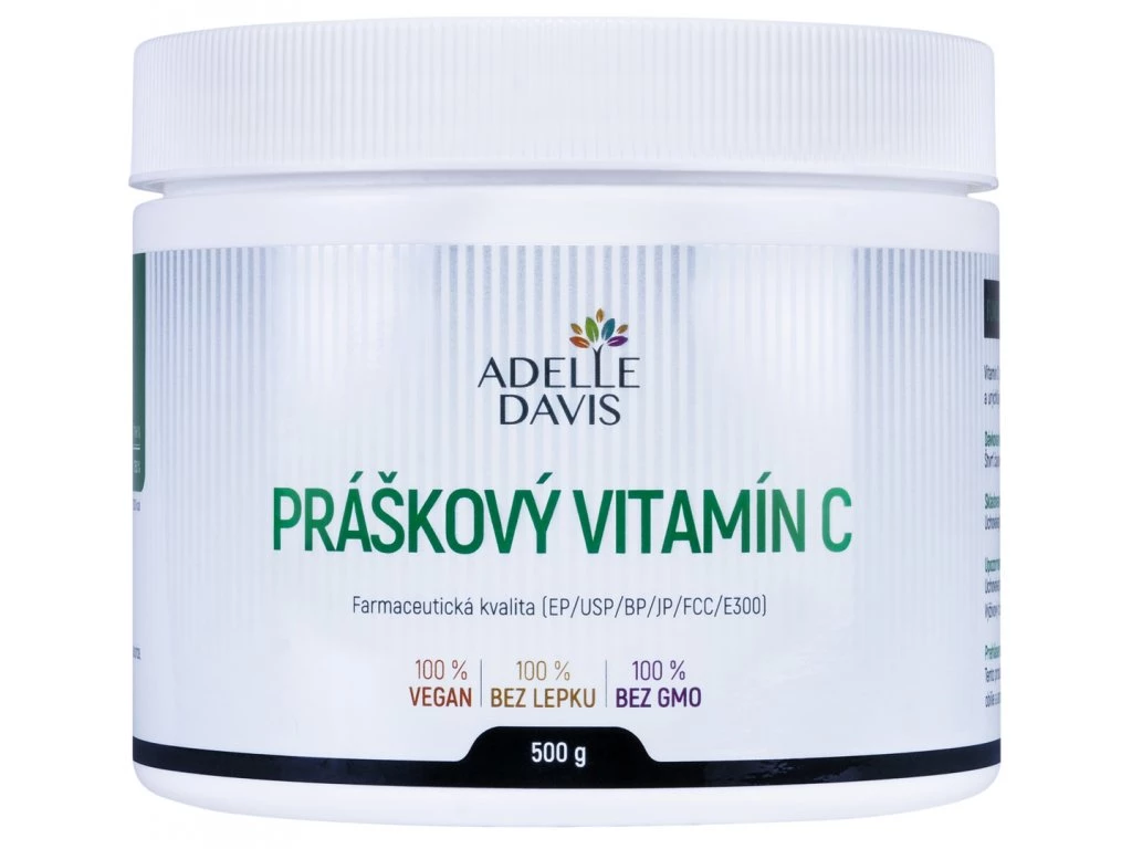 Adelle Davis - Vitamín C, práškový, 500g - farmaceutická kvalita