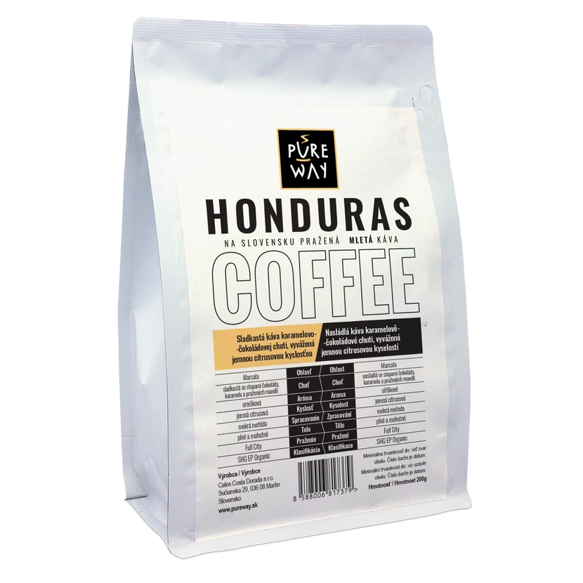 Pure Way Honduras odrodová káva mletá 200g