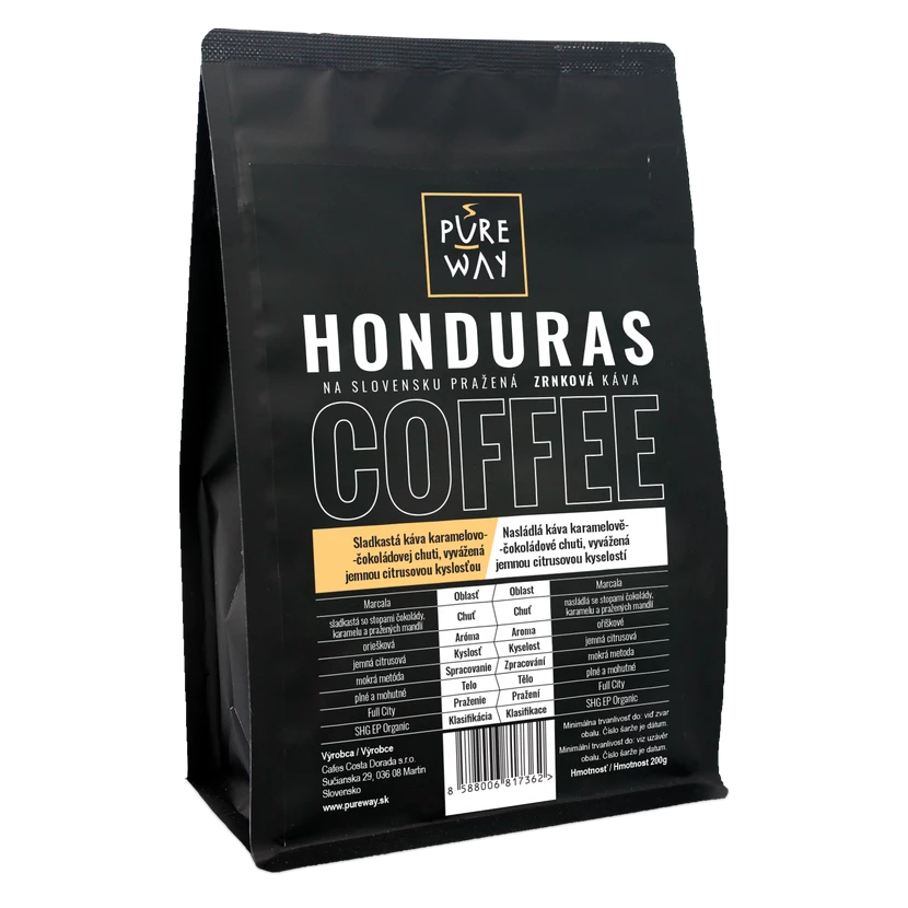 Pure Way Honduras odrodová káva zrnková 200g