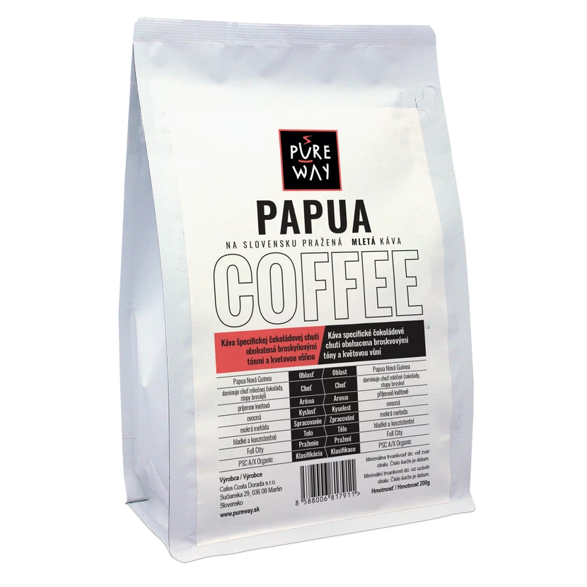 Pure Way Papua odrodová káva mletá 200g
