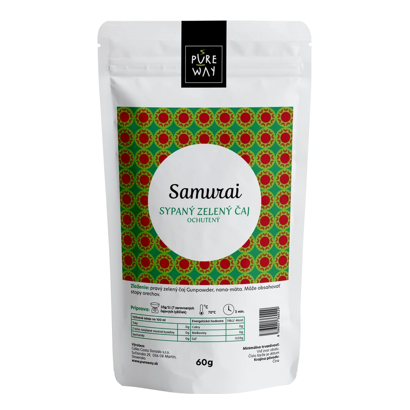Pure Way SAMURAI sypaný zelený čaj ochutený, 60 g