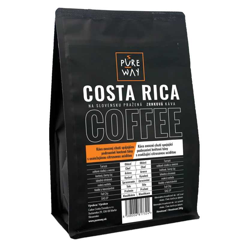 Pure Way Costa Rica odrodová káva zrnková 200g