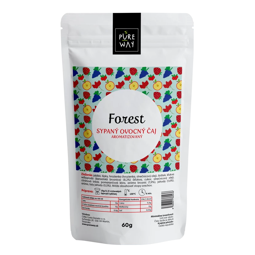 Pure Way FOREST sypaný ovocný čaj aromatizovaný, 60 g