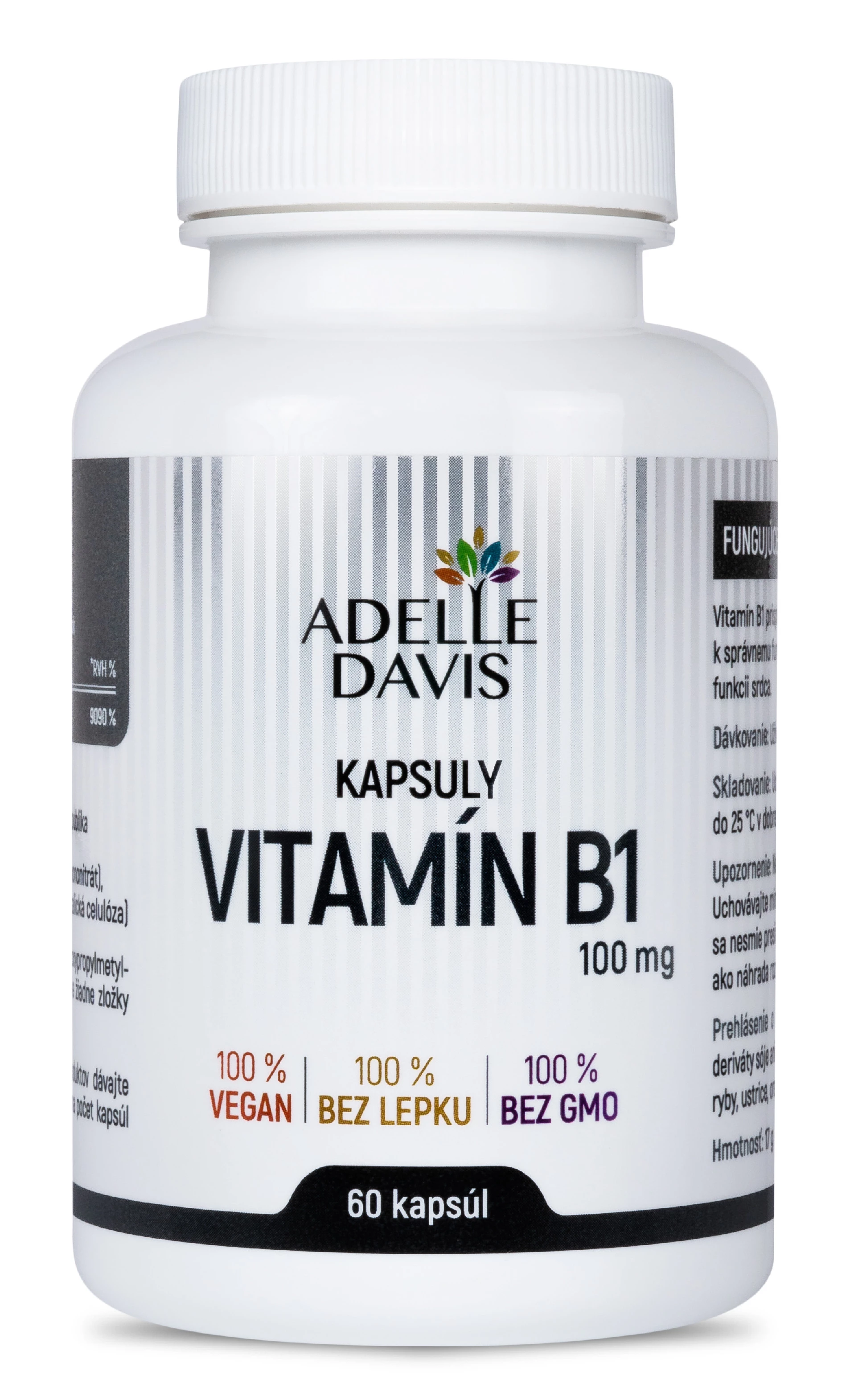 Adelle Davis - Vitamín B1 100 mg, 60 kapsúl