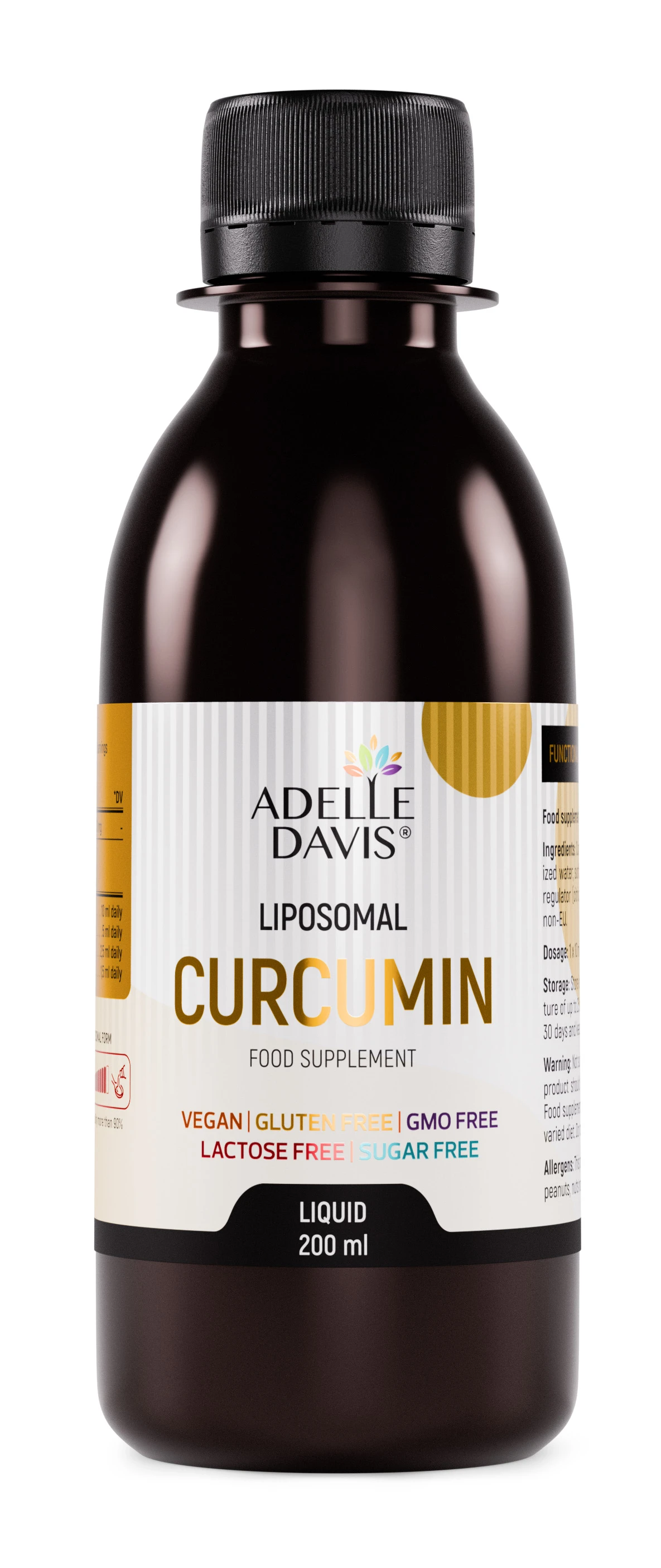 Adelle Davis tekutý lipozomálny kurkumín, 200 ml