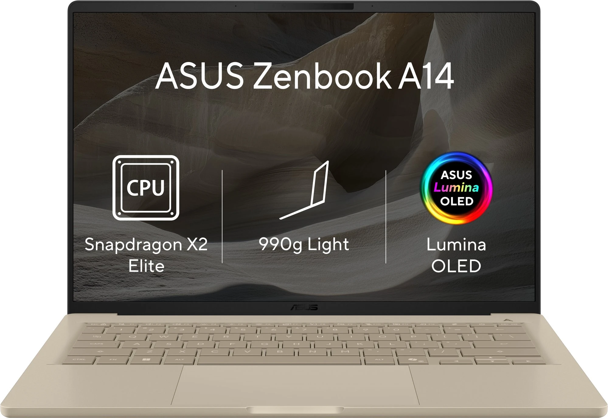 ASUS Zenbook A14 UX3407NA-OLED218W Zabriskie Beige celokovový
