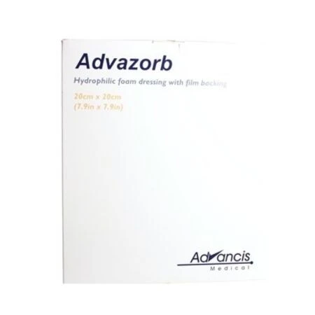 ADVAZORB Krytie na rany hydrofilné penové 20 x 20 cm 10 ks
