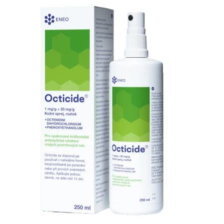OCTICIDE 1 mg/g + 20 mg/g dermálny roztokový sprej 250 ml