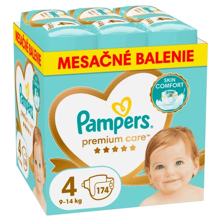PAMPERS Premium care 4 9-14 kg 174 ks
