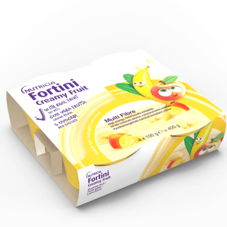 FORTINI Creamy fruit multi fibre príchuť letné ovocie 4 x 100 g