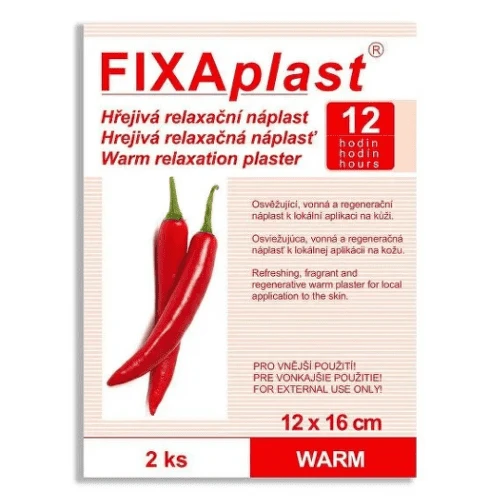 FIXAPLAST Kapsaicínová hrejivá náplasť warm 12 x 16 cm 2 ks