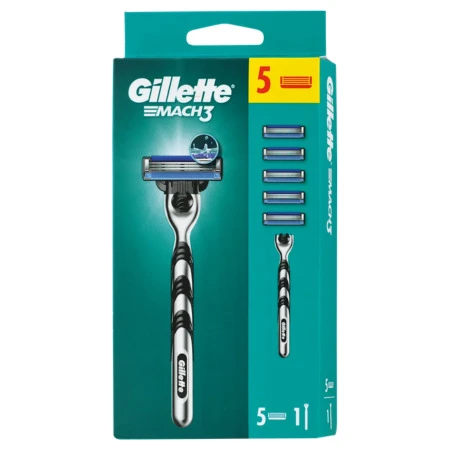 GILLETTE Mach3 manuálny holiaci strojček + náhradné hlavice set
