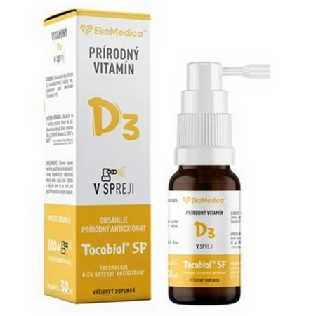EKOMEDICA SK Prírodný vitamín D3 v spreji 30 ml