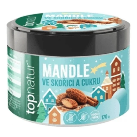TOPNATUR Vianočné mandle v cukre a škorici 170 g