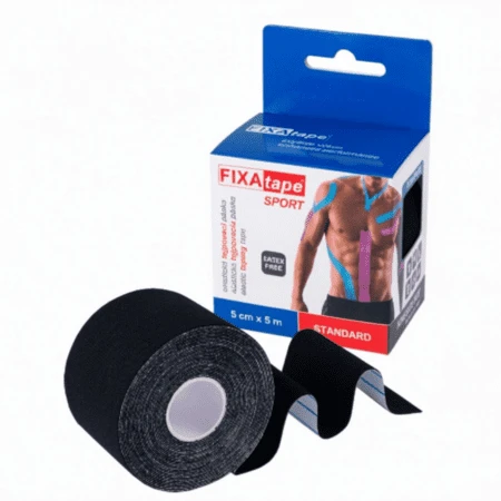 FIXATAPE Tejpovacia páska šport kinesiologická čierna 5cm x 5m 1 x 1 ks