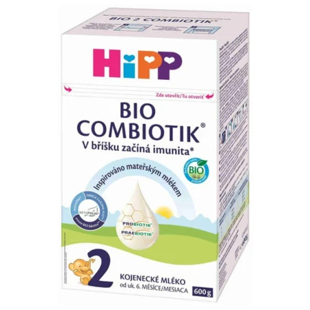 HiPP 2 Bio combiotik následná mliečna dojčenská výživa od ukonč. 6. mesiaca 1 x 600 g